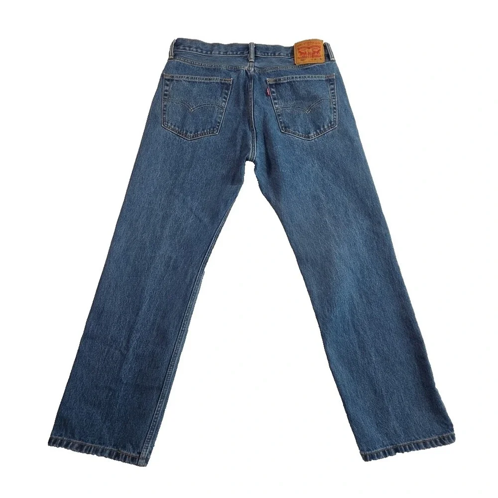 Levi's‎ 505 Jeans Men's 36x30 Med Wash 100% Cotton Straight Leg Classic Fit EUC